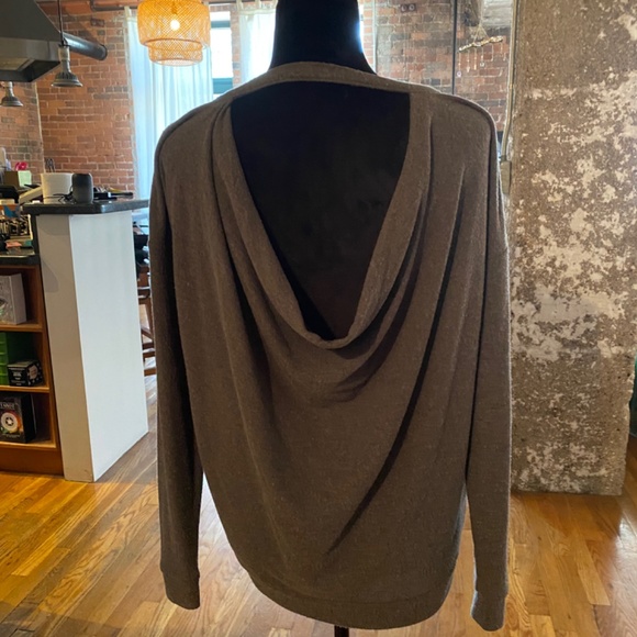 COPY - Chaser “Dogs Naps Weekends” Graphic Top with draped drape draping cowl n… - Picture 12 of 14